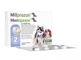 ミルプラゾン 2.5mg/25mg 小型犬 子犬用 2錠