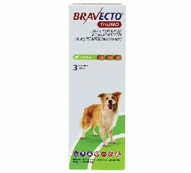 ブラベクトトリウノ >10kg-20kg | 1箱 3錠 | ノミ | マダニ | フィラリア
