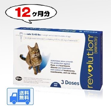 Petneeds ペットくすり通販サイト ノミダニ駆除 フィラリア予防 レボリューション猫用 体重2 3 6 8kg 4箱