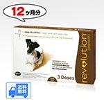 【ノミダニ駆除・フィラリア予防】レボリューション小型犬用(体重4.6〜9.1kg)　4箱