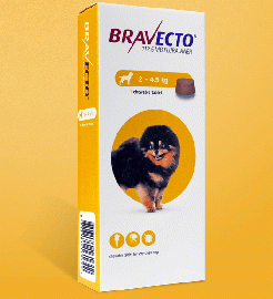ブラベクト錠 超小型犬用 2-4.5kg フララネル112.5mg