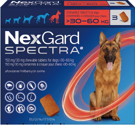 ネクスガードスペクトラ  超大型犬用 3錠入(30-60kg)