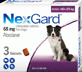 ネクスガード 68mg 中型犬用 3錠入(10-25kg)