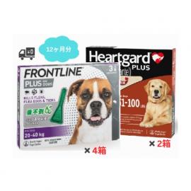 犬用ハートガードプラスとフロントライン L (22.4kg〜45.4kg) 12ヶ月分