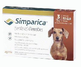 シンパリカ 20mg | 5.1-10.1kg | 3錠 | Simparica