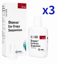 オトマックス | 34ml | イヤードロップス | 犬用 | 3本